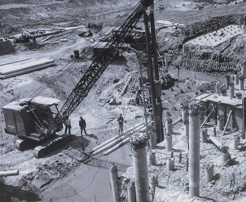 1970 1970년 6월 착공한 청계천하수처리장 공사 현장